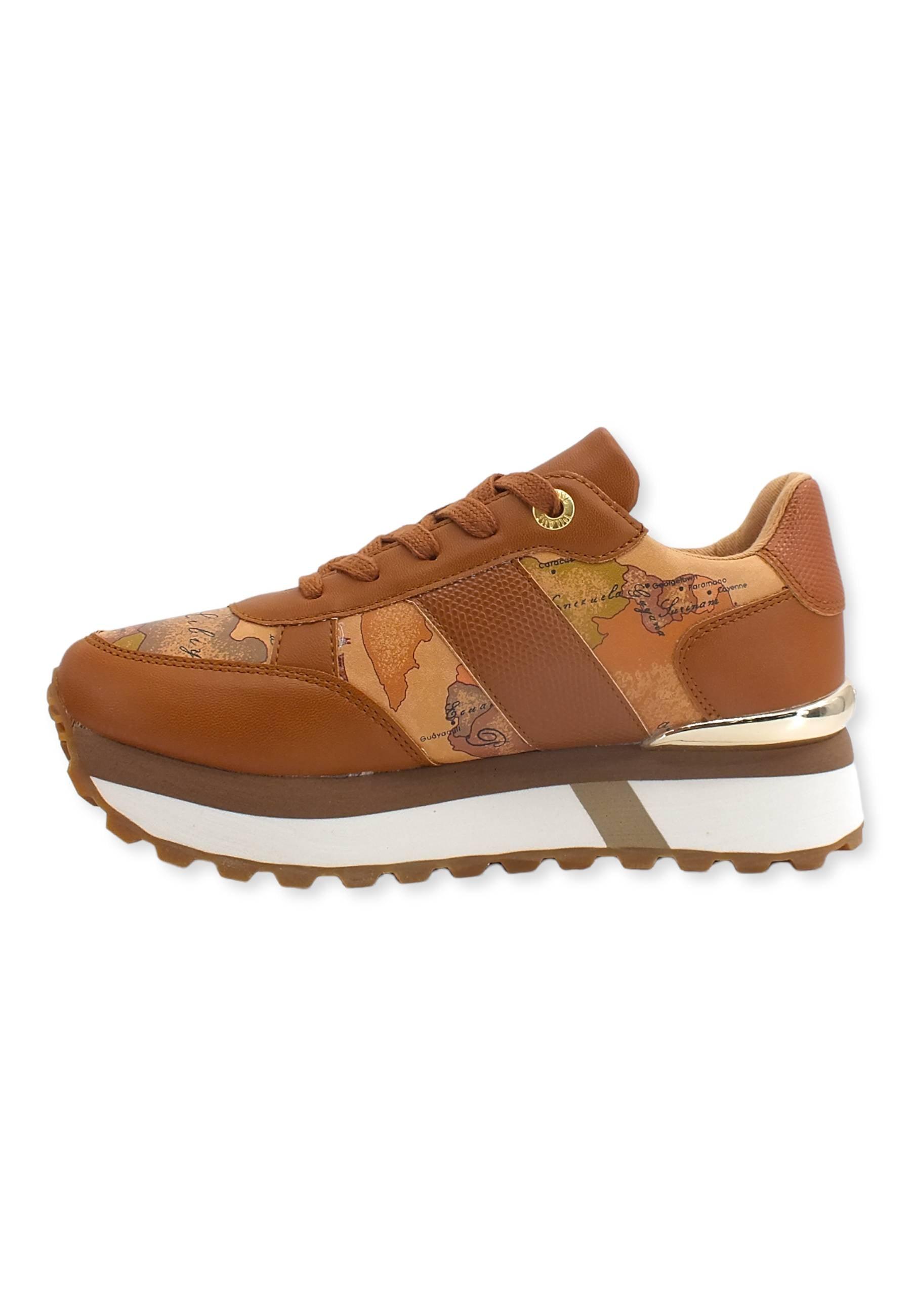 ALVIERO MARTINI 1° CLASSE Sneaker Donna Bande Geo Pyton Beige Geo N1320-0193 - Sandrini Calzature e Abbigliamento
