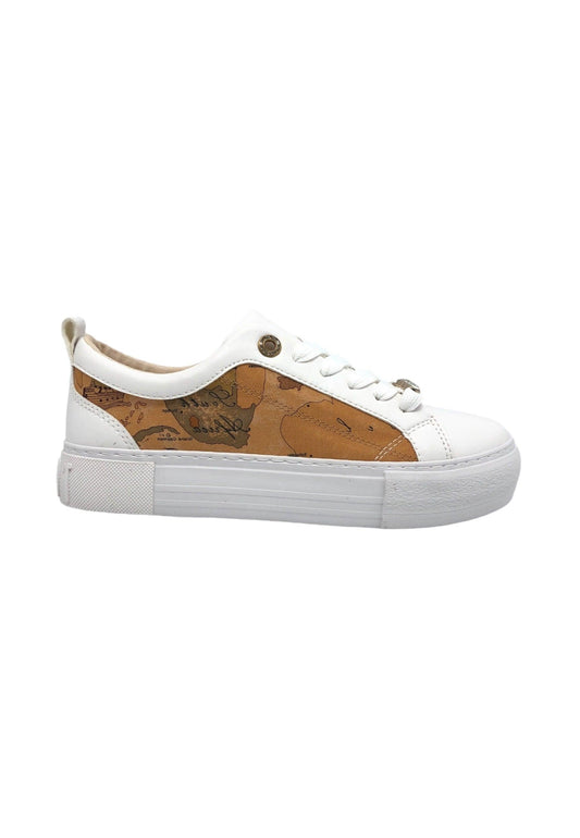 ALVIERO MARTINI 1° CLASSE Sneaker Donna Bianco Geo Beige N1814-0208 - Sandrini Calzature e Abbigliamento
