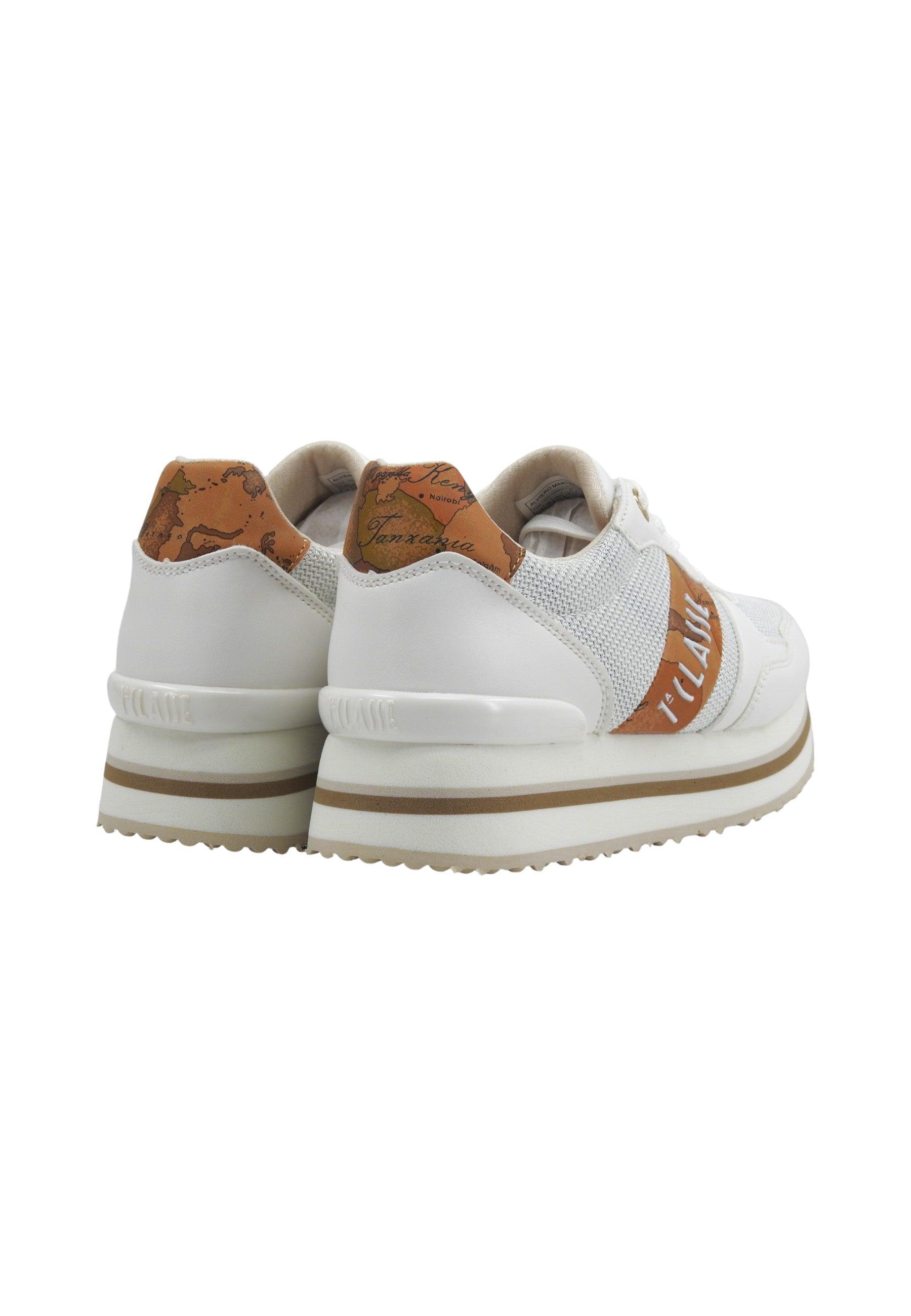 ALVIERO MARTINI 1° CLASSE Sneaker Donna Bianco Geo Beige N1832-0208 - Sandrini Calzature e Abbigliamento