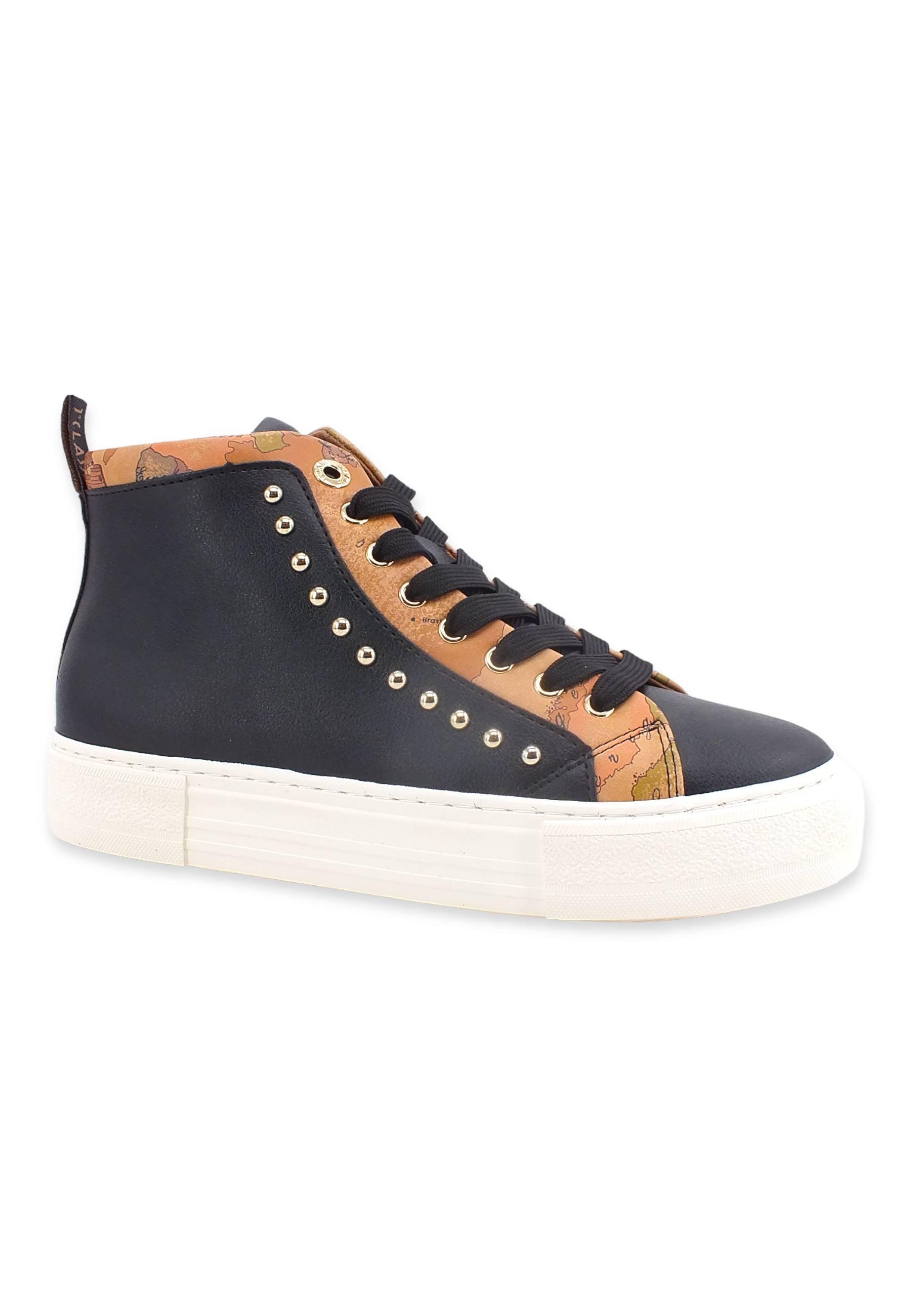 ALVIERO MARTINI 1° CLASSE Sneaker Donna Borchiette Black Geo Beige N1294-0193 - Sandrini Calzature e Abbigliamento