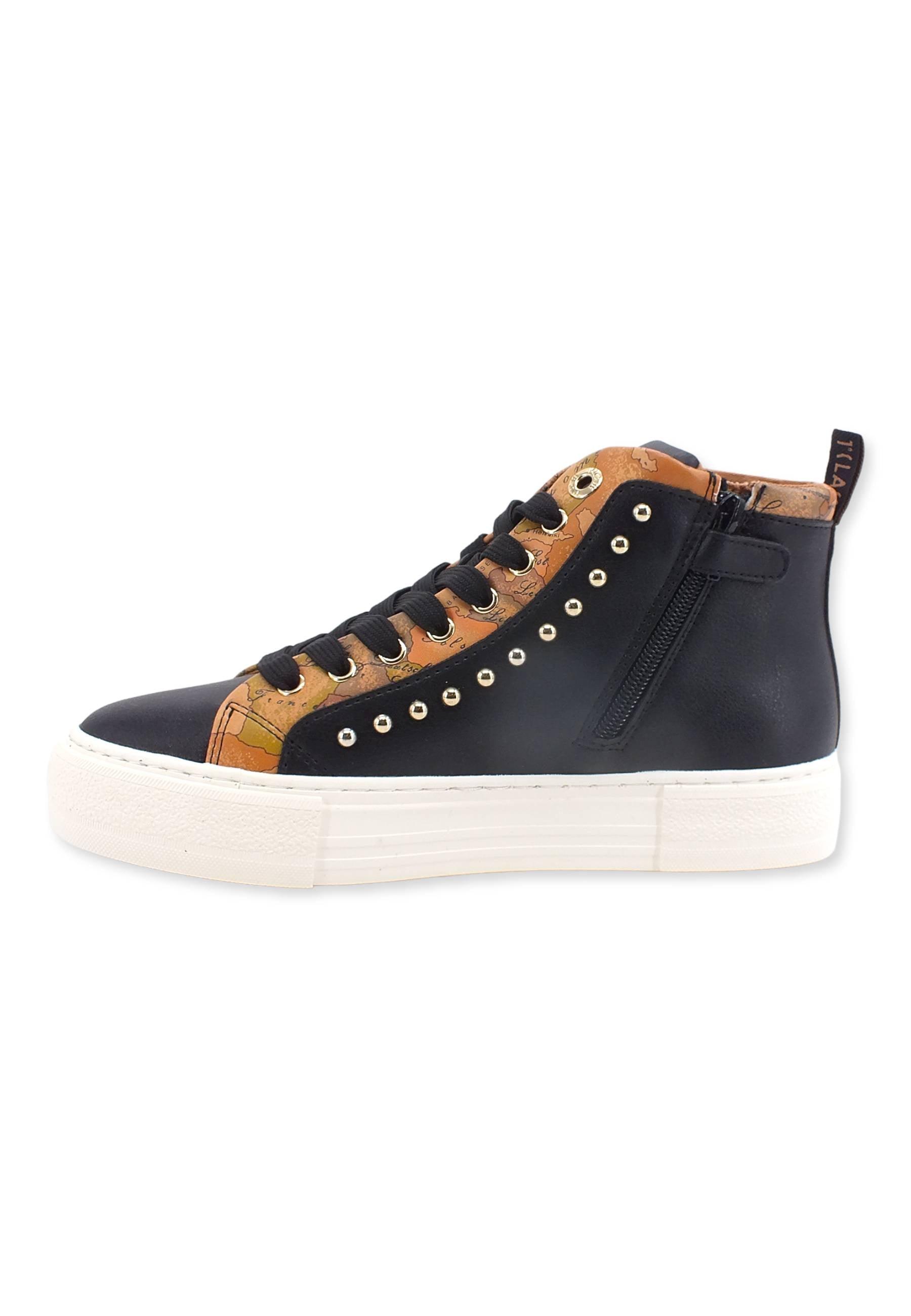 ALVIERO MARTINI 1° CLASSE Sneaker Donna Borchiette Black Geo Beige N1294-0193 - Sandrini Calzature e Abbigliamento