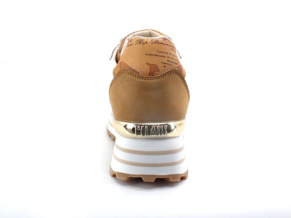 ALVIERO MARTINI 1° CLASSE Sneaker Glitter Logo White Beige Geo N1172-0558 - Sandrini Calzature e Abbigliamento