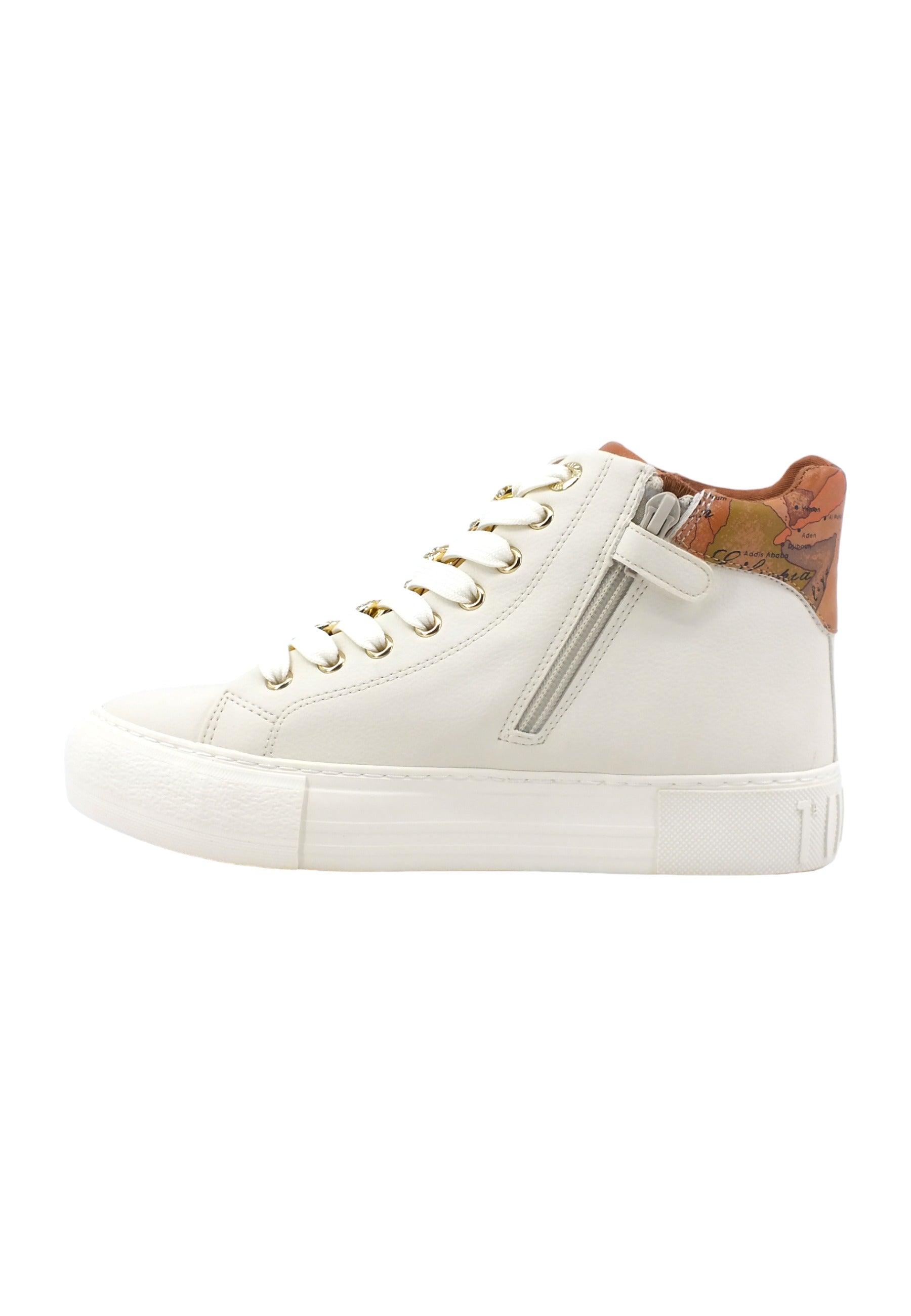 ALVIERO MARTINI 1° CLASSE Sneaker Hi Donna Ivory Beige Geo N1672-0193 - Sandrini Calzature e Abbigliamento