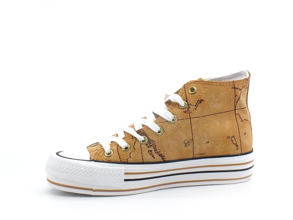 ALVIERO MARTINI 1° CLASSE Sneaker Hi Geo Natural Beige Z0256-9430 - Sandrini Calzature e Abbigliamento