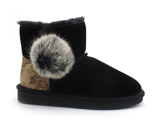 ALVIERO MARTINI 1A CLASSE Stivaletto Pelo Pon Pon Black Geo NI297-100A - Sandrini Calzature e Abbigliamento