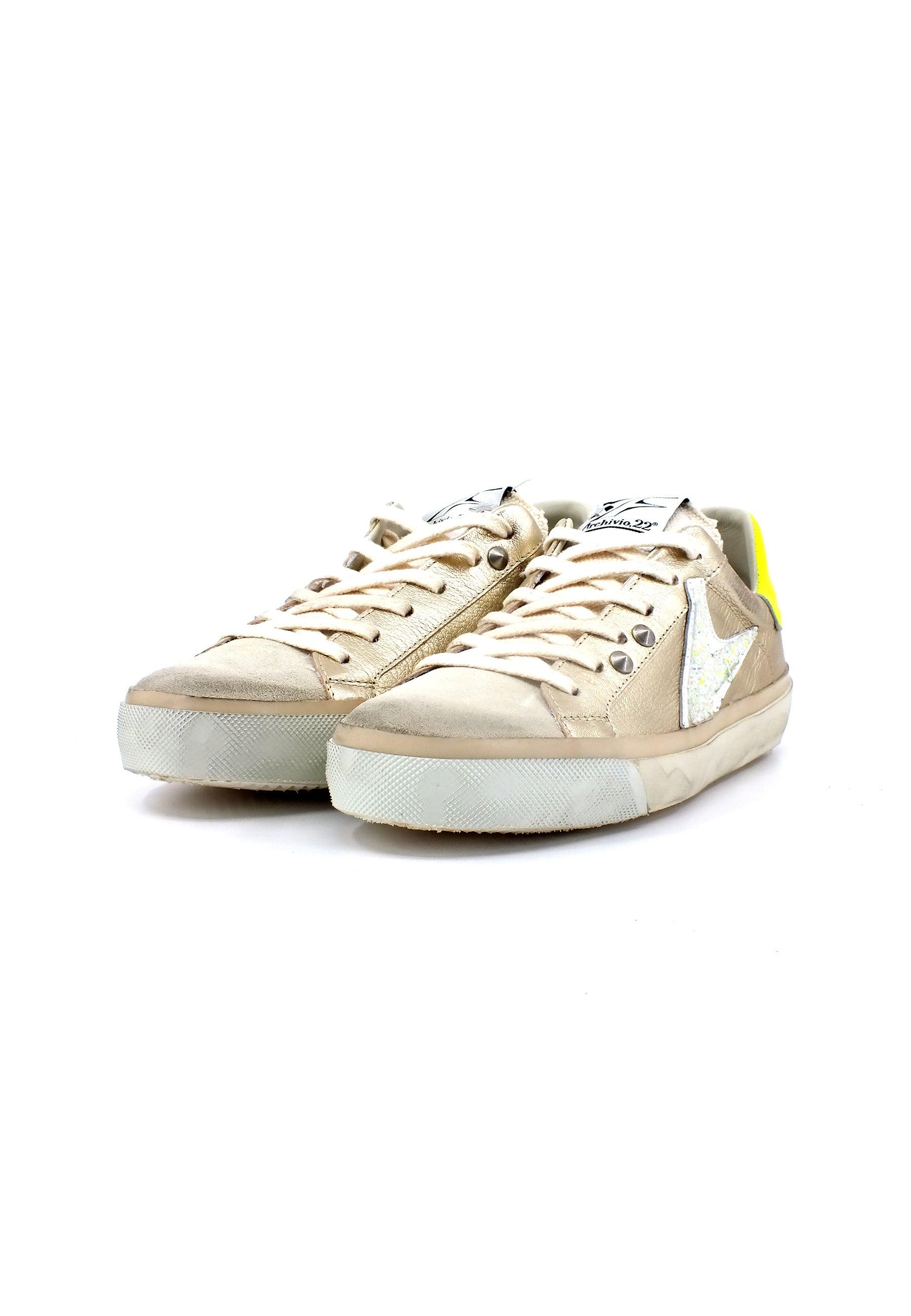 ARCHIVIO 22 Sneaker Donna Platinum Giallo Fluo STUD785 - Sandrini Calzature e Abbigliamento