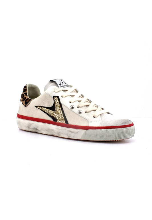 ARCHIVIO 22 Sneaker Donna White Leopard STUD789 - Sandrini Calzature e Abbigliamento