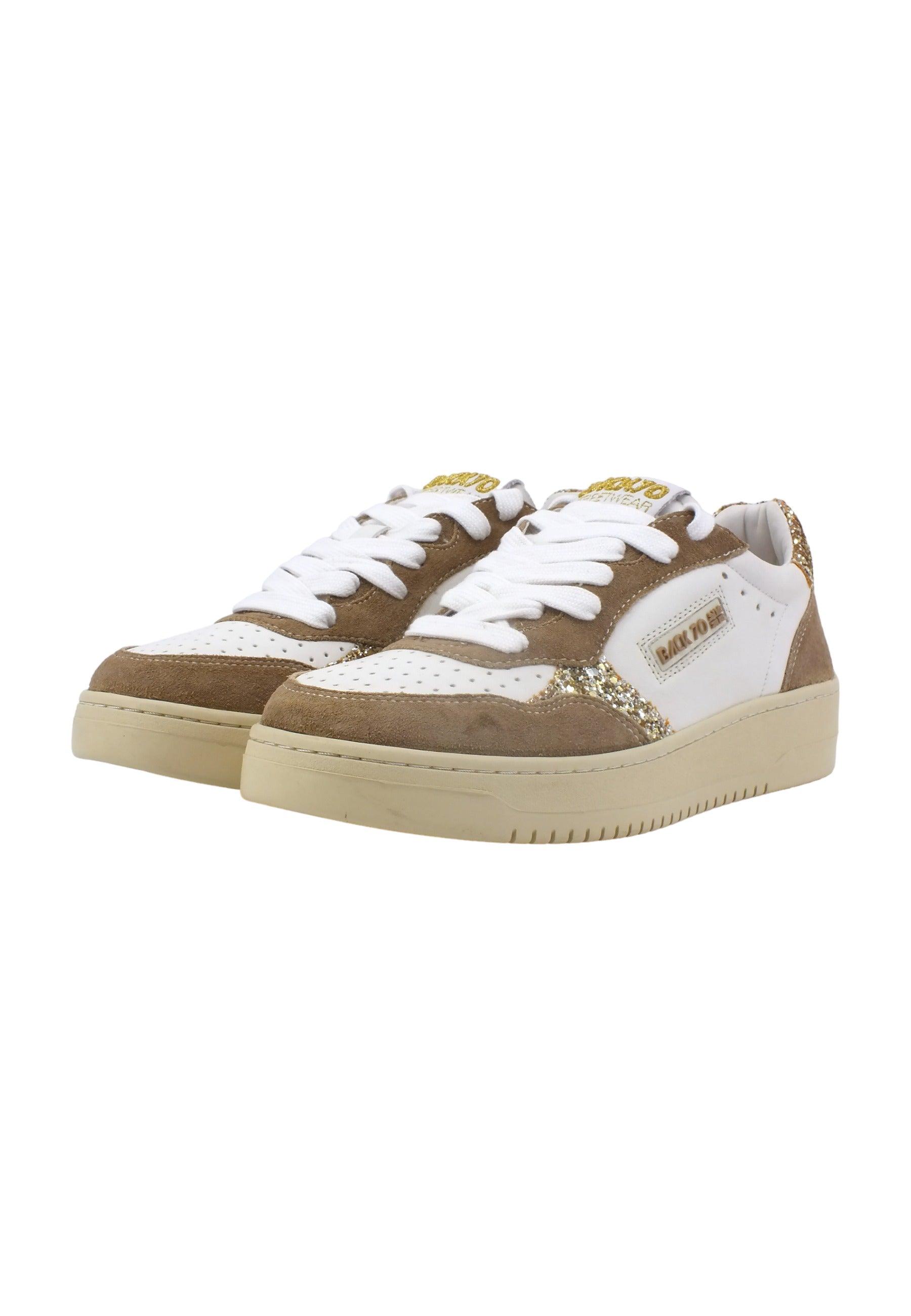 BACK70 Slam 902 Sneaker Donna Glitter Platine 108001 - Sandrini Calzature e Abbigliamento