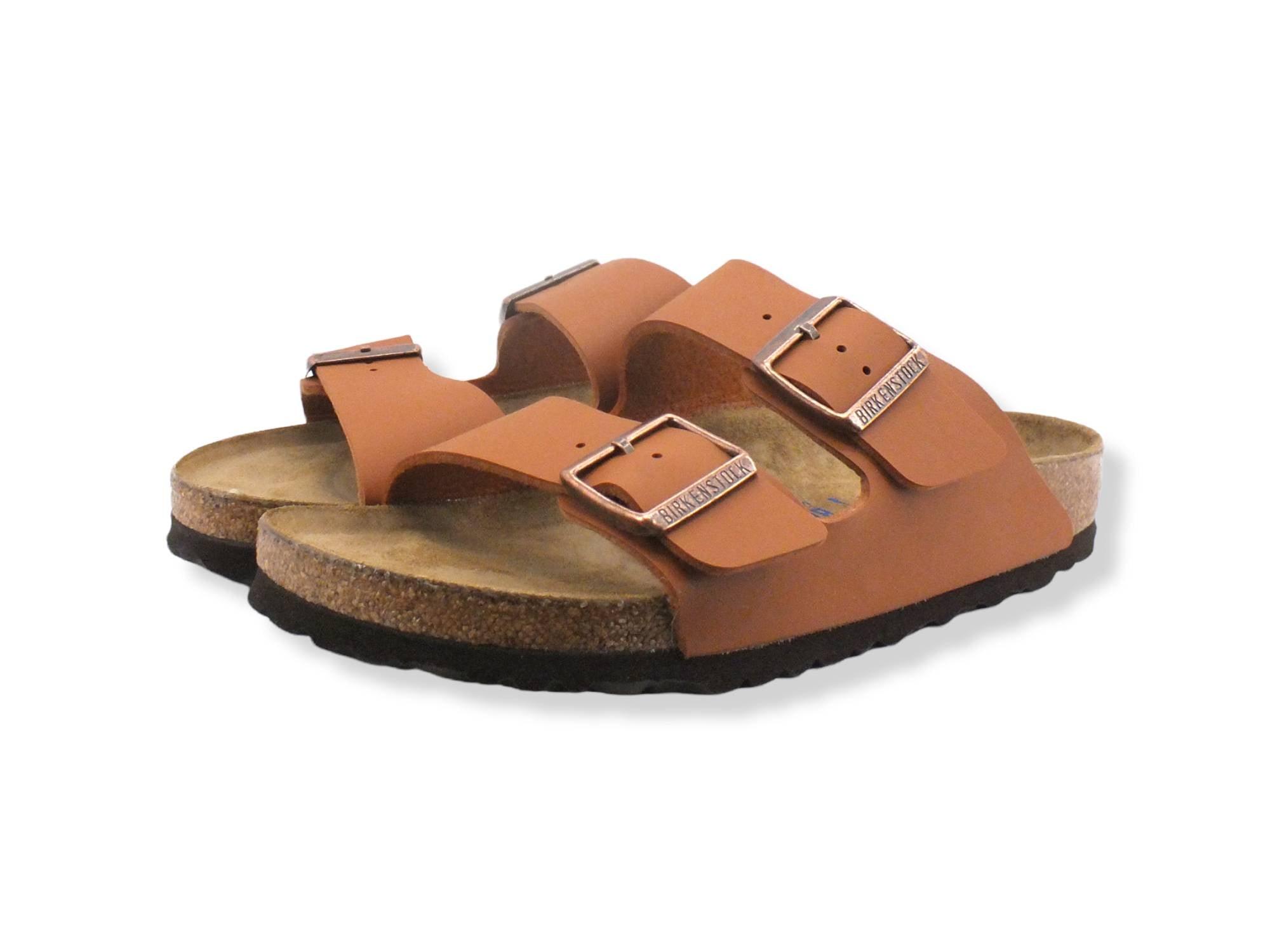 BIRKENSTOCK Arizona Ciabatta Due Fibbie Donna Arancione Ginger Brown 0051793 - Sandrini Calzature e Abbigliamento