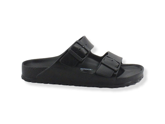 BIRKENSTOCK Arizona Eva Ciabatta Fibbie Donna Black 0129423 - Sandrini Calzature e Abbigliamento