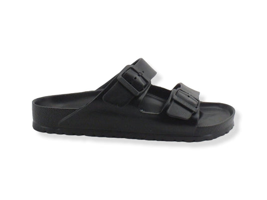 BIRKENSTOCK Arizona Eva Ciabatta Fibbie Uomo Black 0129421 - Sandrini Calzature e Abbigliamento