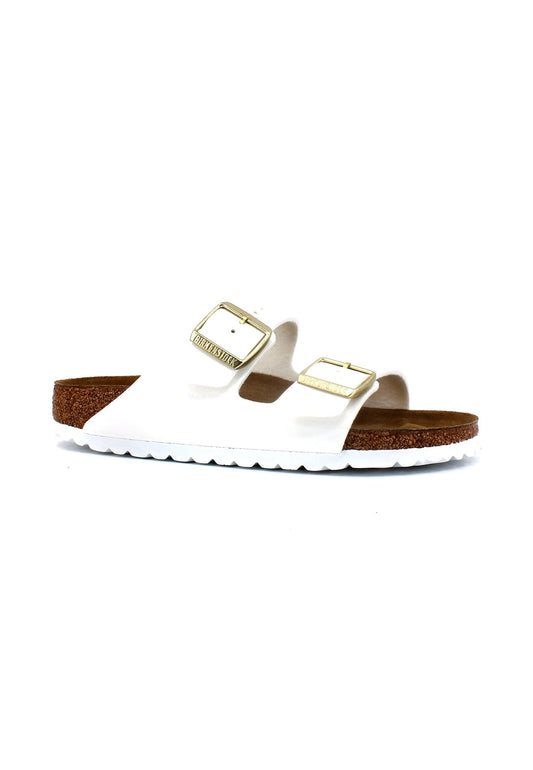 BIRKENSTOCK Arizona Narrow Fit Ciabatta Donna Patent White 1005294 - Sandrini Calzature e Abbigliamento