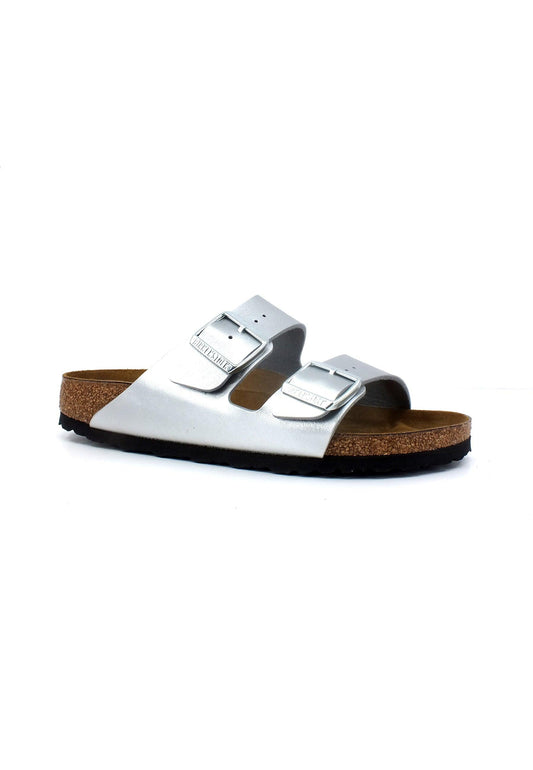 BIRKENSTOCK Arizona Narrow Fit Ciabatta Donna Silver 1012283 - Sandrini Calzature e Abbigliamento