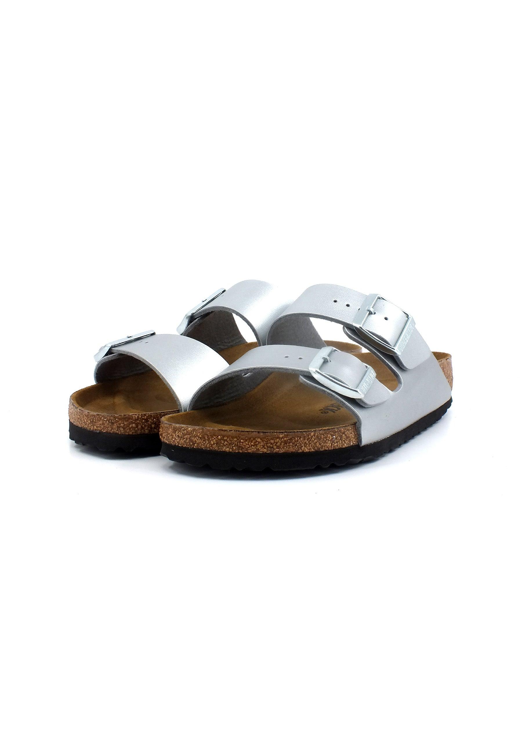 BIRKENSTOCK Arizona Narrow Fit Ciabatta Donna Silver 1012283 - Sandrini Calzature e Abbigliamento