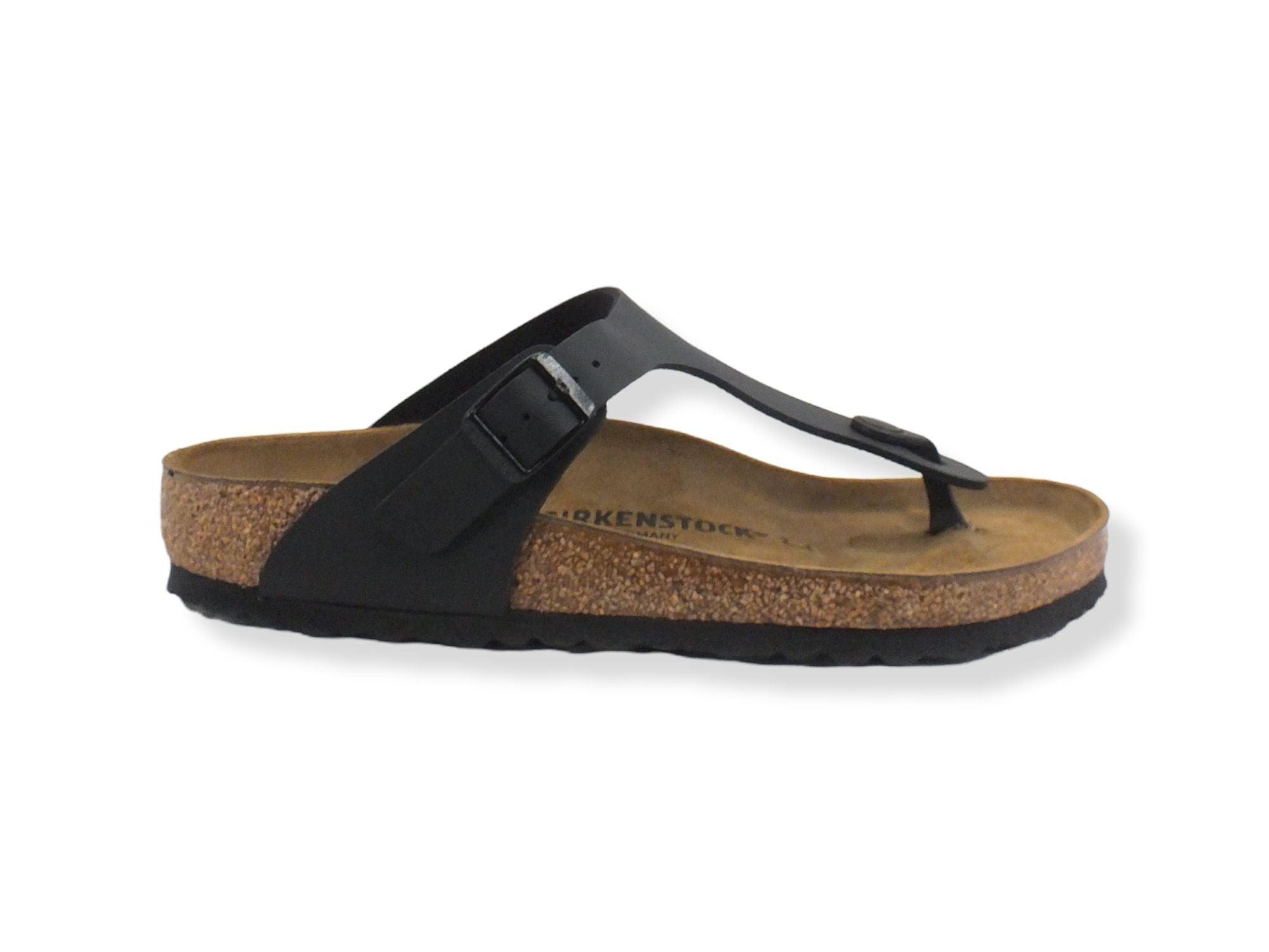 BIRKENSTOCK Gizeh Ciabatta Infradito Fibbia Donna Black 0043691 - Sandrini Calzature e Abbigliamento