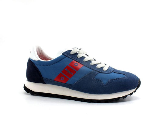 BLAUER Dawson 02 Sneaker Nylon Suede Blu Avio S2DAWSON02 - Sandrini Calzature e Abbigliamento