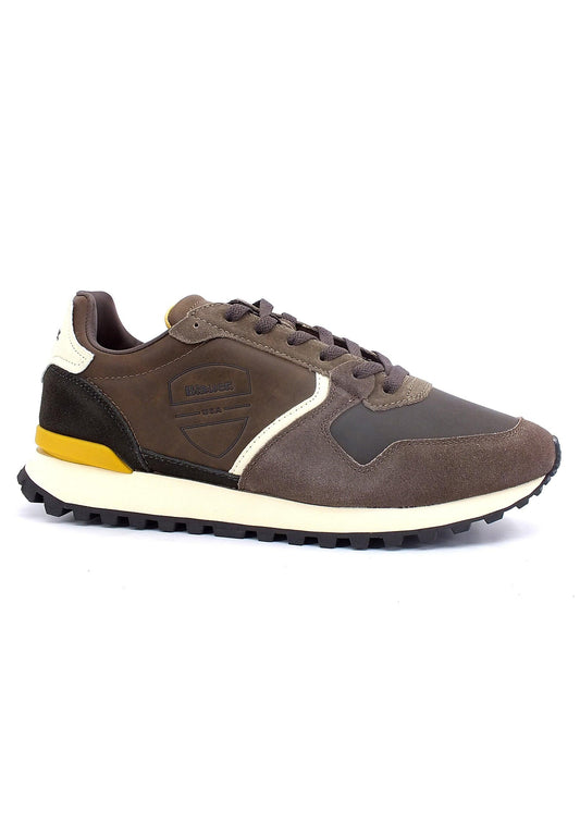 BLAUER Dixon 01 Sneaker Uomo Dark Brown Orange F2DIXON01 - Sandrini Calzature e Abbigliamento
