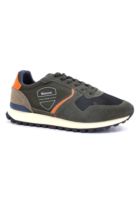 BLAUER Dixon 01 Sneaker Uomo Military Green F2DIXON01 - Sandrini Calzature e Abbigliamento