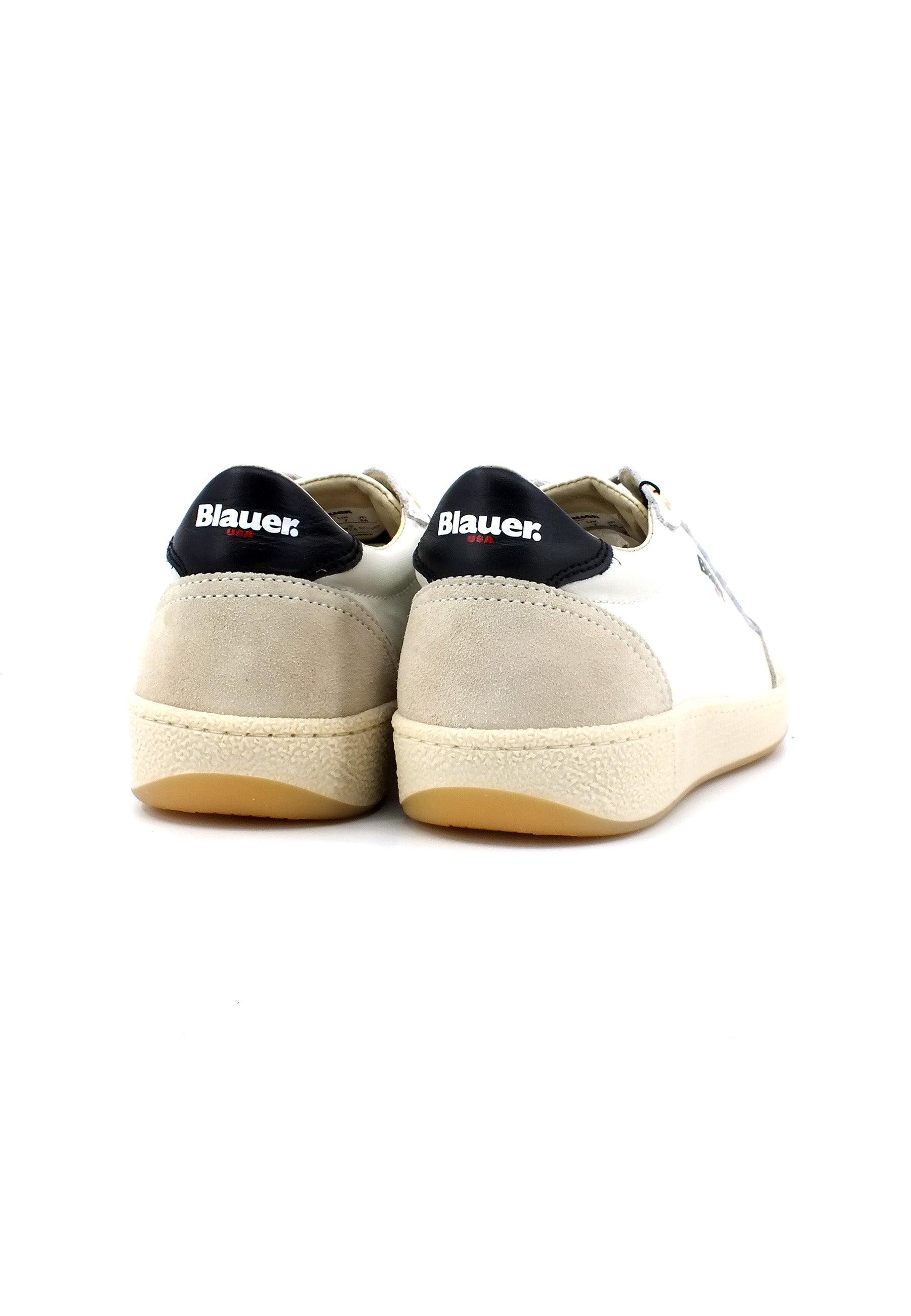 BLAUER Murray 01 Sneaker Uomo White Black S3MURRAY01 - Sandrini Calzature e Abbigliamento
