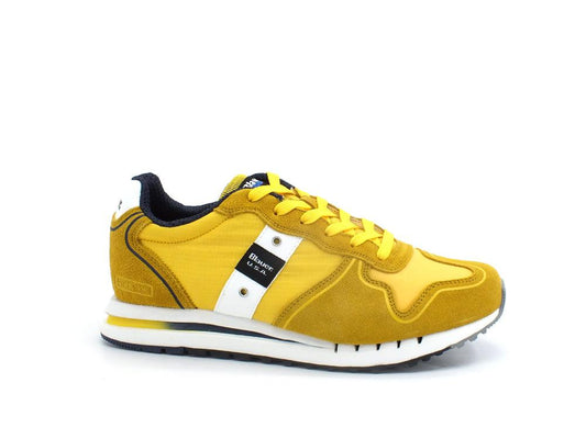 BLAUER Quartz 01 Sneaker Suede Nylon Yellow S2QUARTZ01 - Sandrini Calzature e Abbigliamento