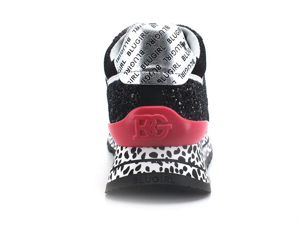 BLUGIRL Blumarine Babe 03 Sneaker Glitter Black 6A2517PX106 - Sandrini Calzature e Abbigliamento