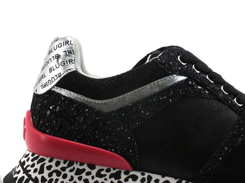 BLUGIRL Blumarine Babe 03 Sneaker Glitter Black 6A2517PX106 - Sandrini Calzature e Abbigliamento