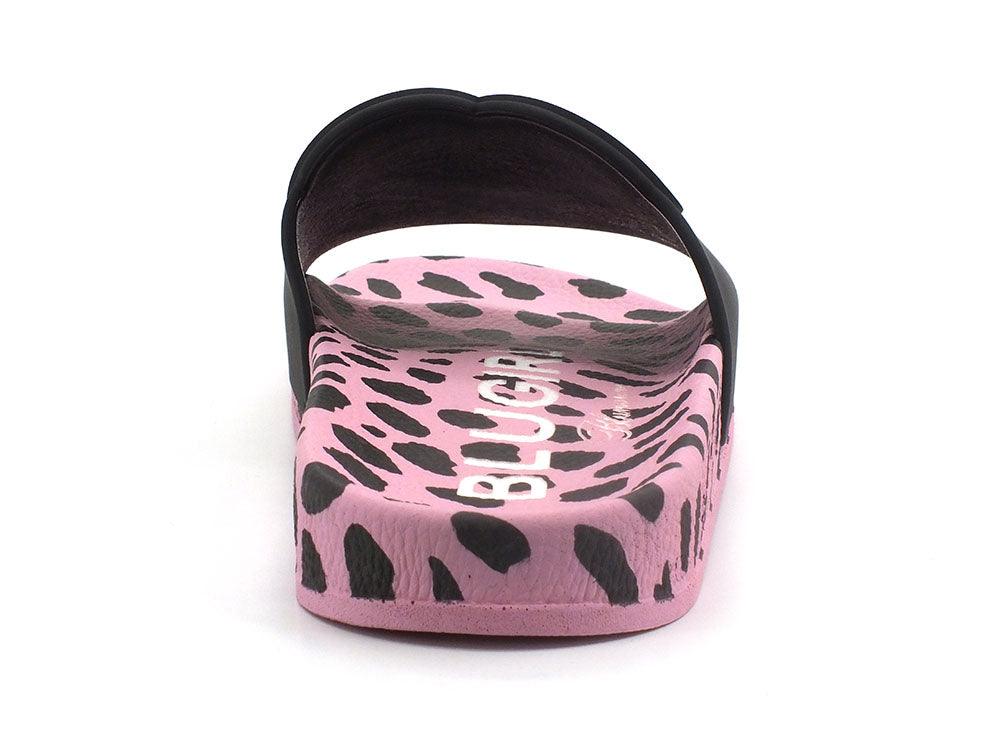 BLUGIRL Blumarine Chic 2 Ciabatta Slipper Printed Bon Bon Black Nero 6A2523EX139 - Sandrini Calzature e Abbigliamento