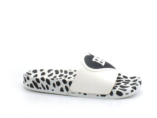 BLUGIRL Blumarine Chic 2 Ciabatta Slipper Printed White Black 6A2523EX139 - Sandrini Calzature e Abbigliamento