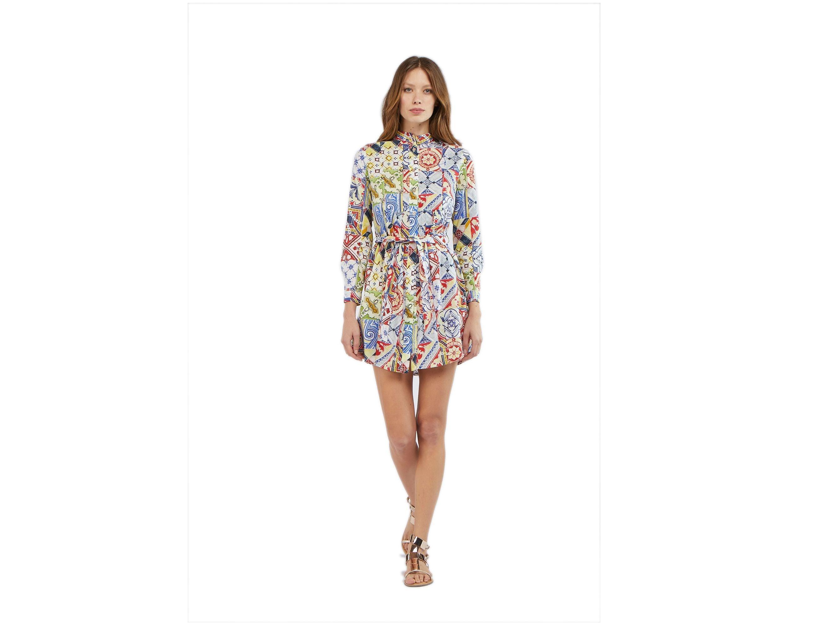 CAFENOIR Camicia Abito Fantasia Maiolica Multicolor JC0014 - Sandrini Calzature e Abbigliamento