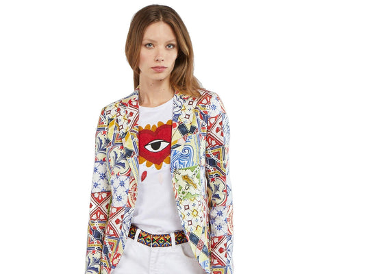 CAFENOIR Giacca Fantasia Maiolica Floreale JH0014 - Sandrini Calzature e Abbigliamento