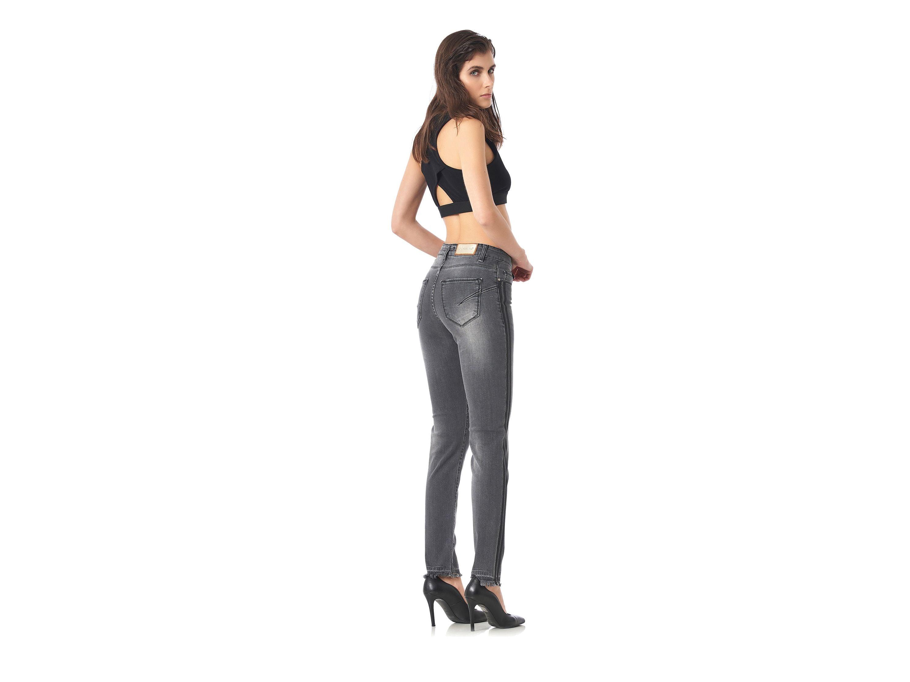 CAFENOIR Jeans Bande Pailettes Grigio JJ0006 - Sandrini Calzature e Abbigliamento