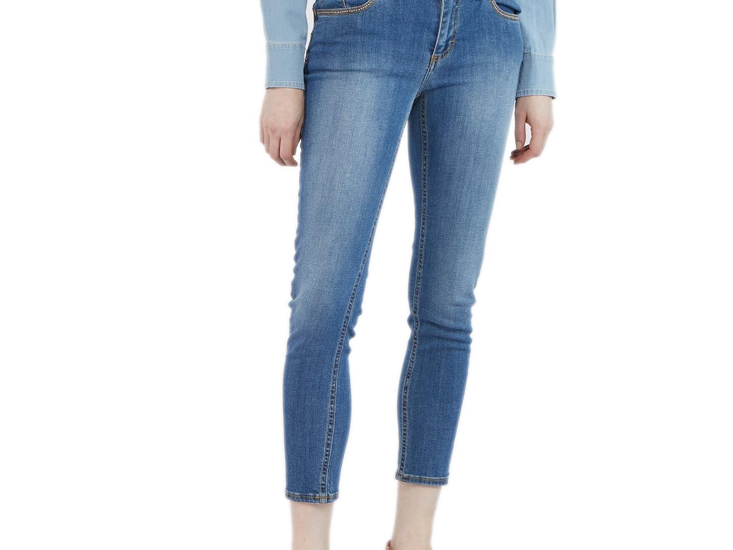 CAFENOIR Jeans Slim Fit Blu Medio Chiaro JJ0057 - Sandrini Calzature e Abbigliamento