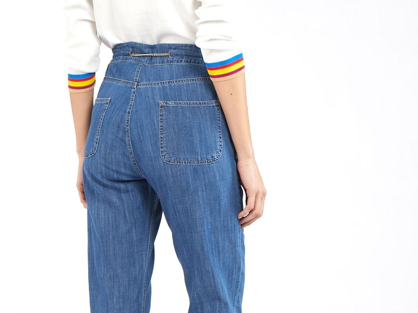 CAFENOIR Jeans Sportivo Coulisse Pantalone Blu Medio Chiaro JP0031 - Sandrini Calzature e Abbigliamento