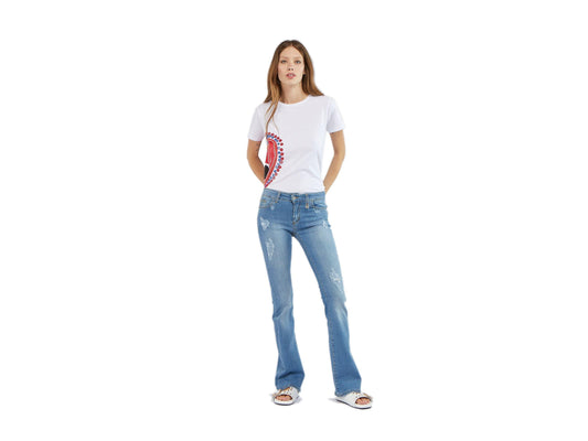 CAFENOIR Jeans Zampa Super Stretch Light Sky Blu JJ0055 - Sandrini Calzature e Abbigliamento