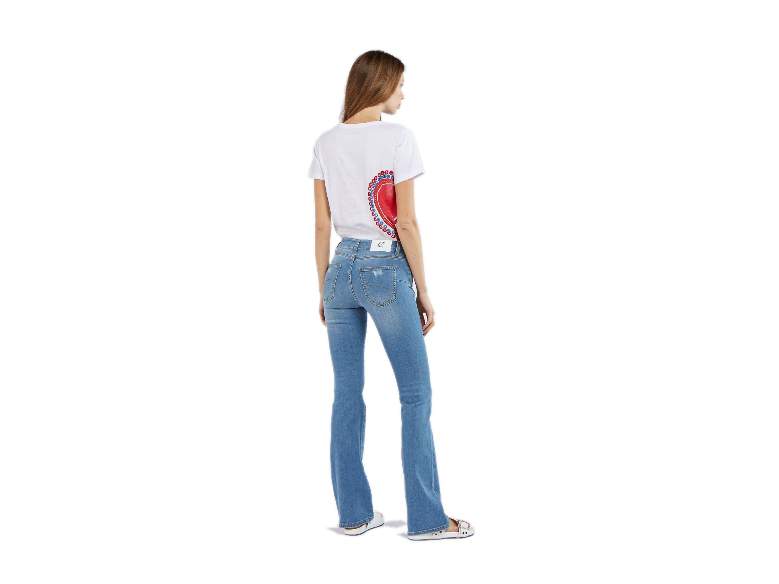 CAFENOIR Jeans Zampa Super Stretch Light Sky Blu JJ0055 - Sandrini Calzature e Abbigliamento
