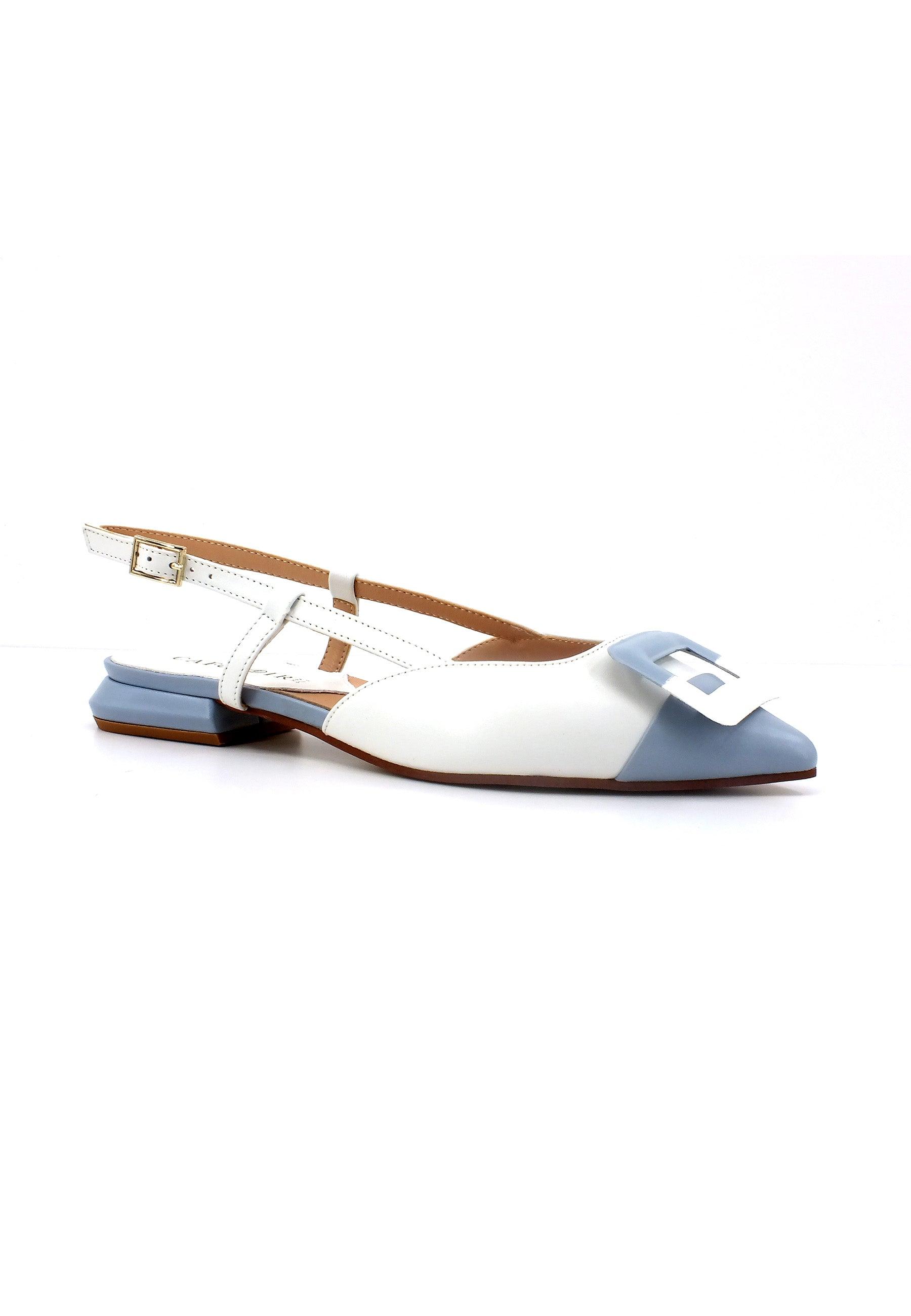 CAFENOIR Sandalo Chanel Donna Bianco Celeste ED4340 - Sandrini Calzature e Abbigliamento