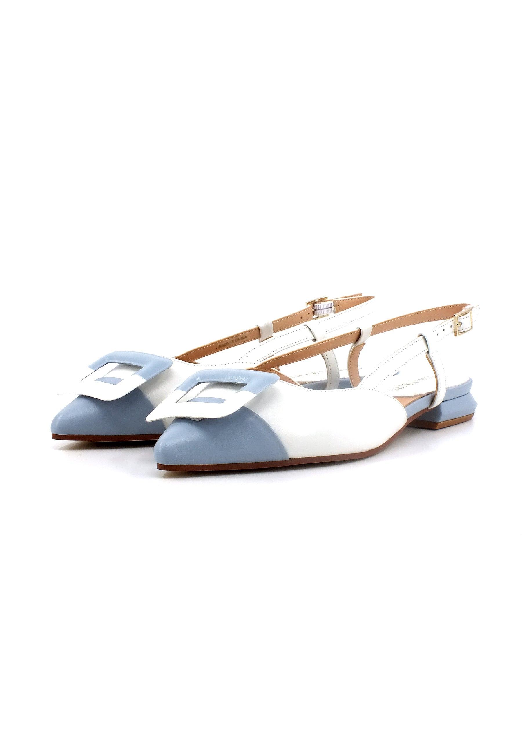 CAFENOIR Sandalo Chanel Donna Bianco Celeste ED4340 - Sandrini Calzature e Abbigliamento