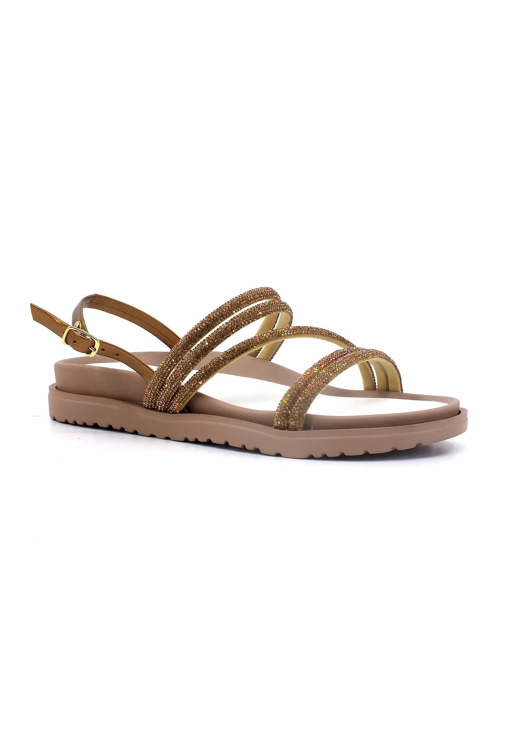 CAFENOIR Sandalo Strass Donna Oro Platino GN9040 - Sandrini Calzature e Abbigliamento