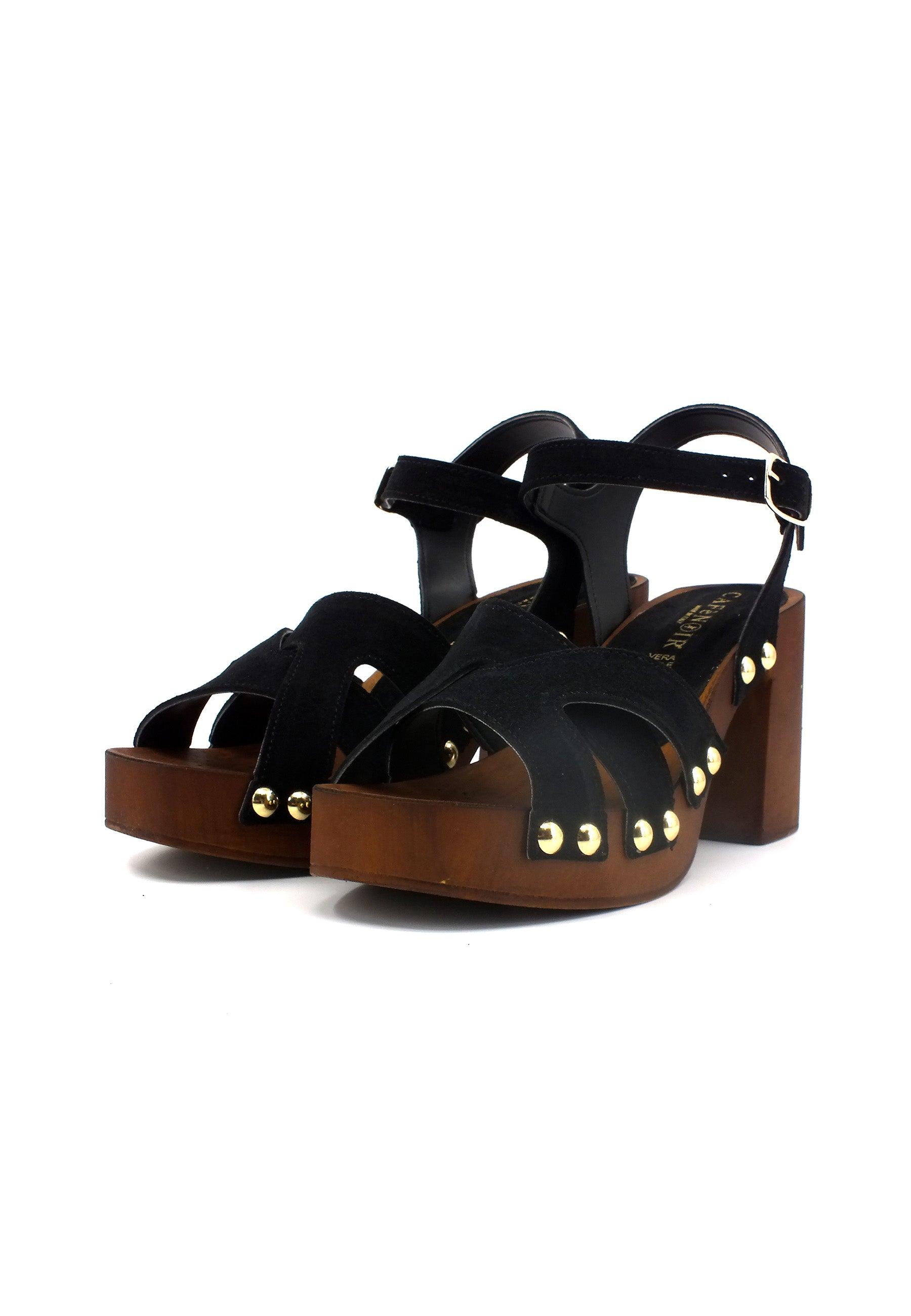 CAFENOIR Sandalo Tacco Grosso Donna Nero FB6020 - Sandrini Calzature e Abbigliamento