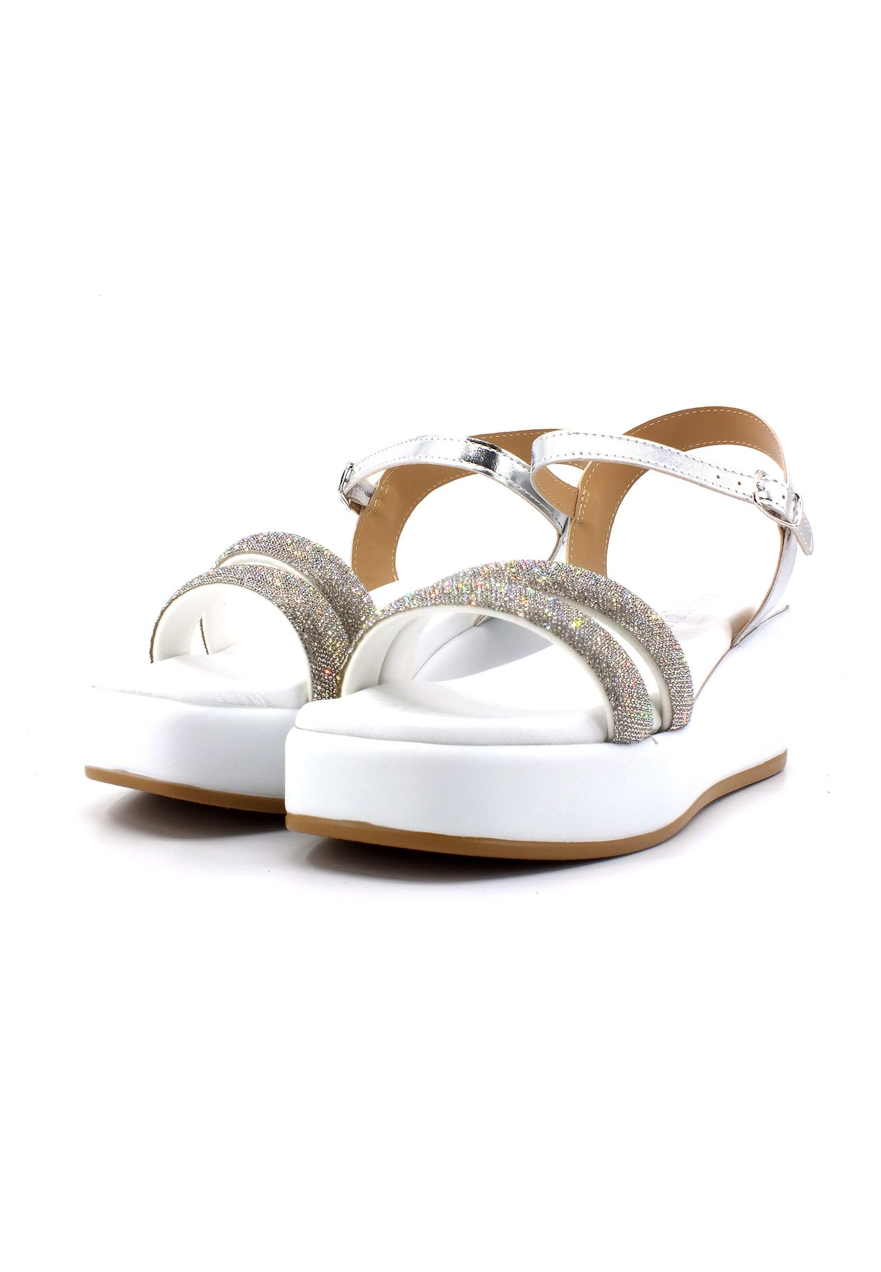 CAFENOIR Sandalo Zeppa Donna Argento Bianco HB9051 - Sandrini Calzature e Abbigliamento