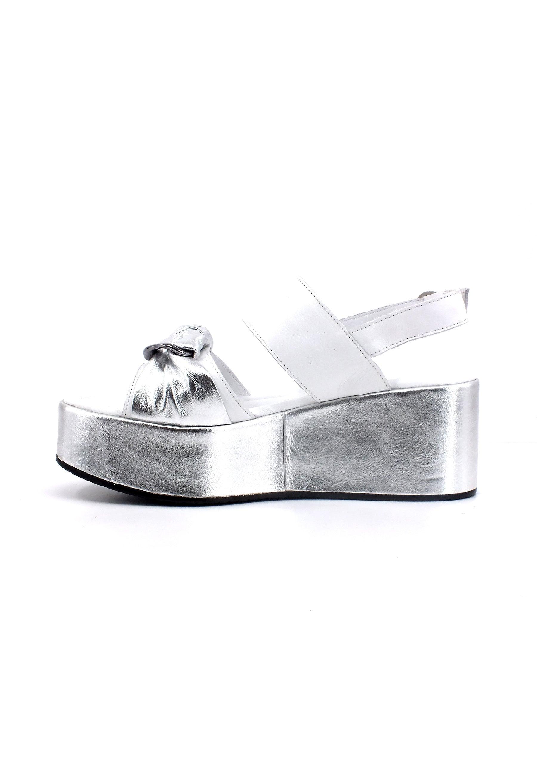 CAFENOIR Sandalo Zeppa Donna Multi Argento HN3005 - Sandrini Calzature e Abbigliamento