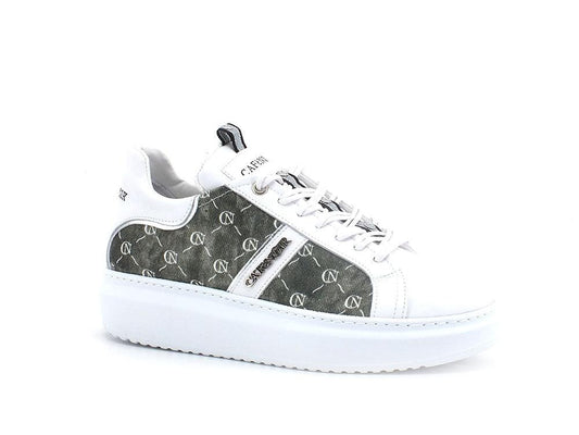 CAFENOIR Sneaker Platform Loghi Bianco Antracite DE1550 - Sandrini Calzature e Abbigliamento