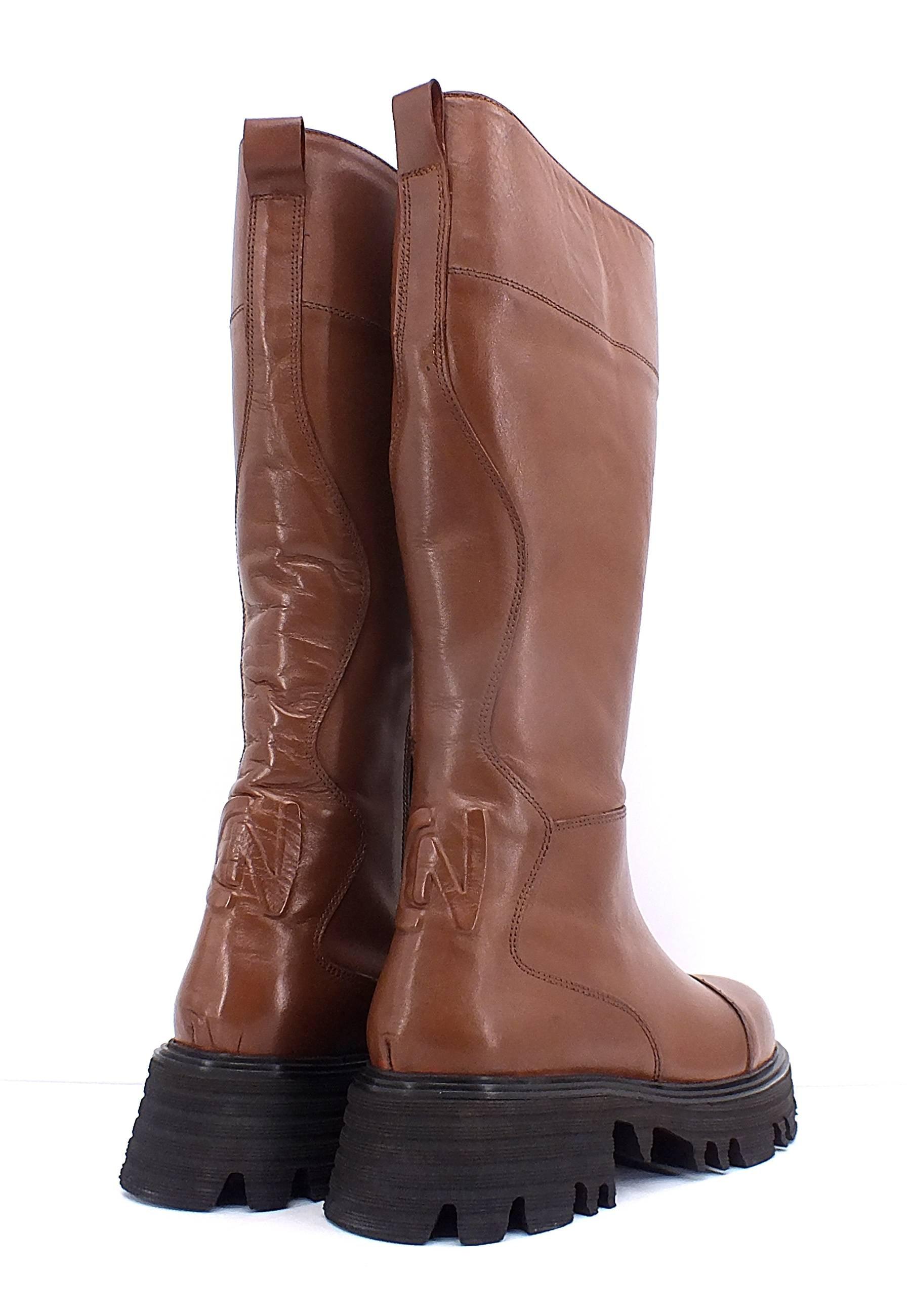 CAFENOIR Stivale Donna Marrone Cuoio FC1316 - Sandrini Calzature e Abbigliamento