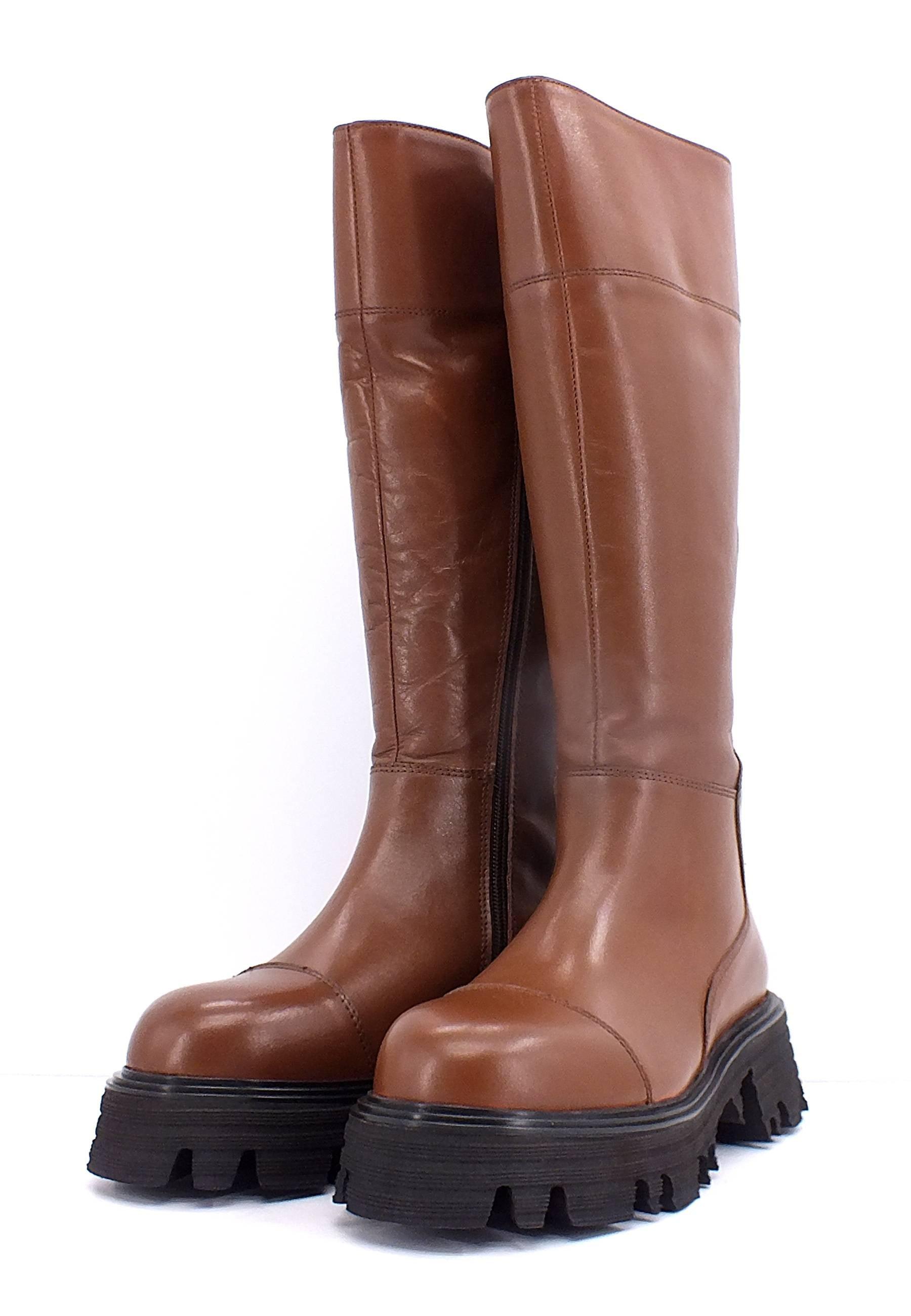 CAFENOIR Stivale Donna Marrone Cuoio FC1316 - Sandrini Calzature e Abbigliamento