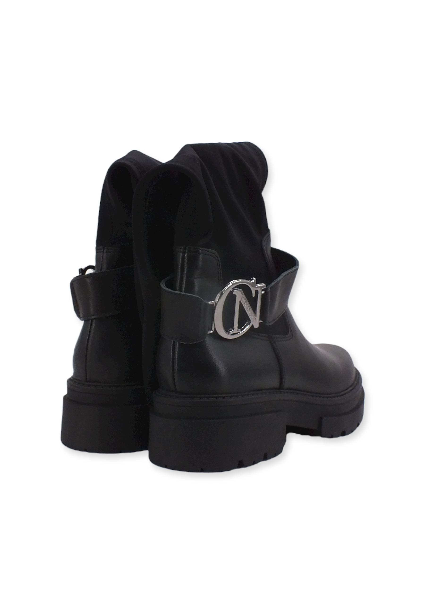 CAFENOIR Stivale Logo Silver Donna Nero EC1280 - Sandrini Calzature e Abbigliamento