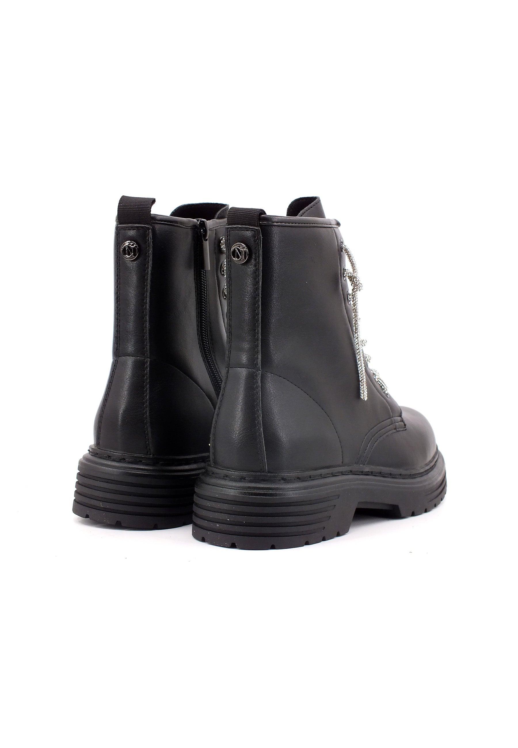 CAFENOIR Stivaletto Anfibio Donna Nero Cristallo FA9301 - Sandrini Calzature e Abbigliamento