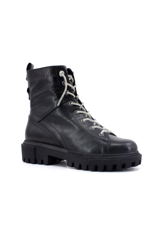 CAFENOIR Stivaletto Anfibio Donna Nero Cristallo FB1101 - Sandrini Calzature e Abbigliamento