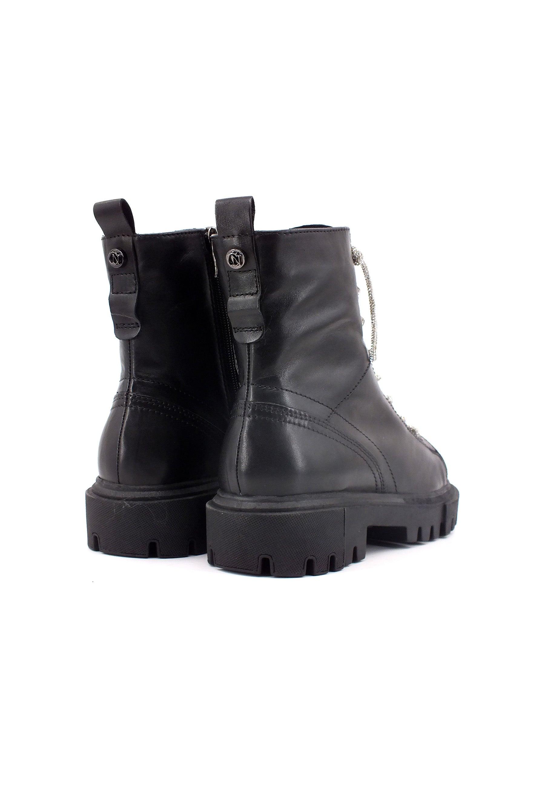 CAFENOIR Stivaletto Anfibio Donna Nero Cristallo FB1101 - Sandrini Calzature e Abbigliamento