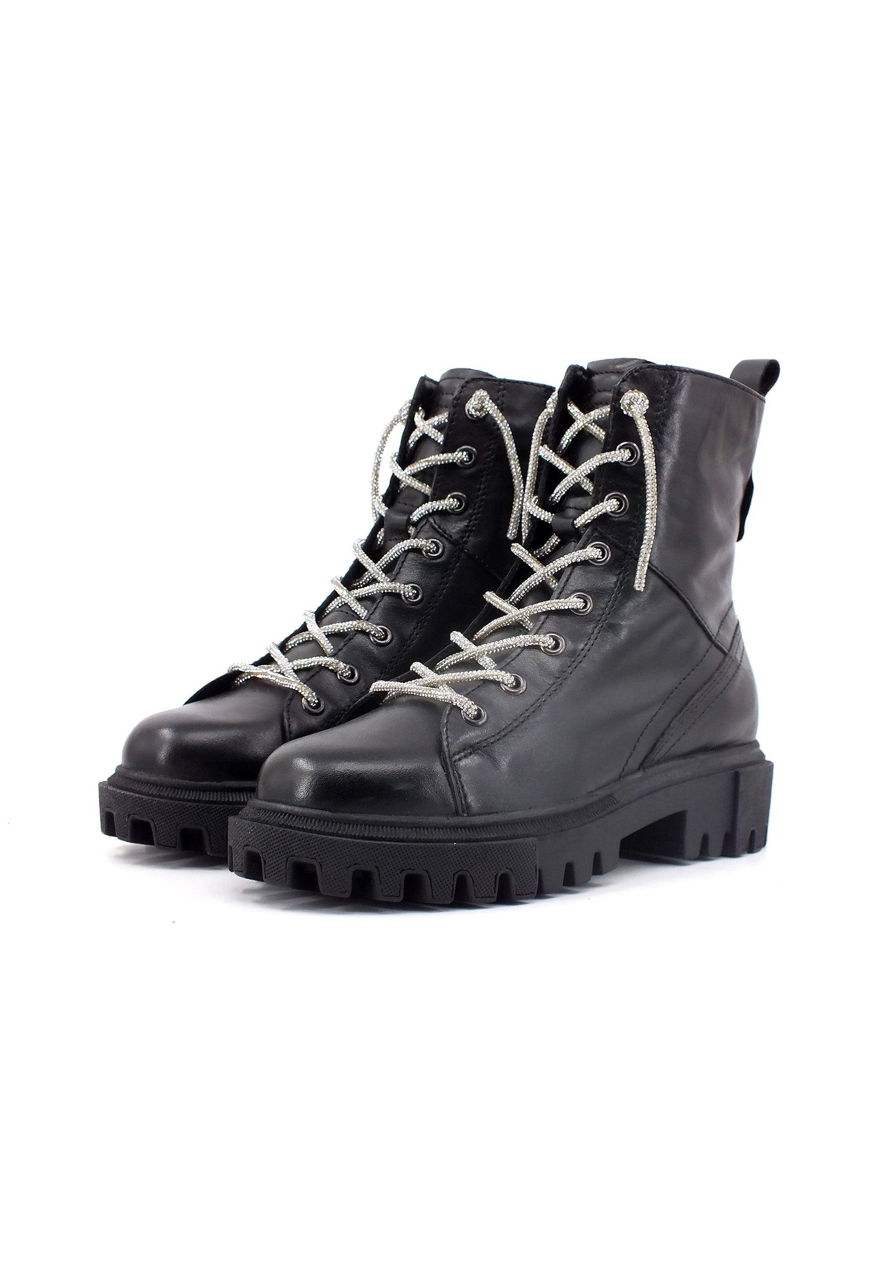 CAFENOIR Stivaletto Anfibio Donna Nero Cristallo FB1101 - Sandrini Calzature e Abbigliamento