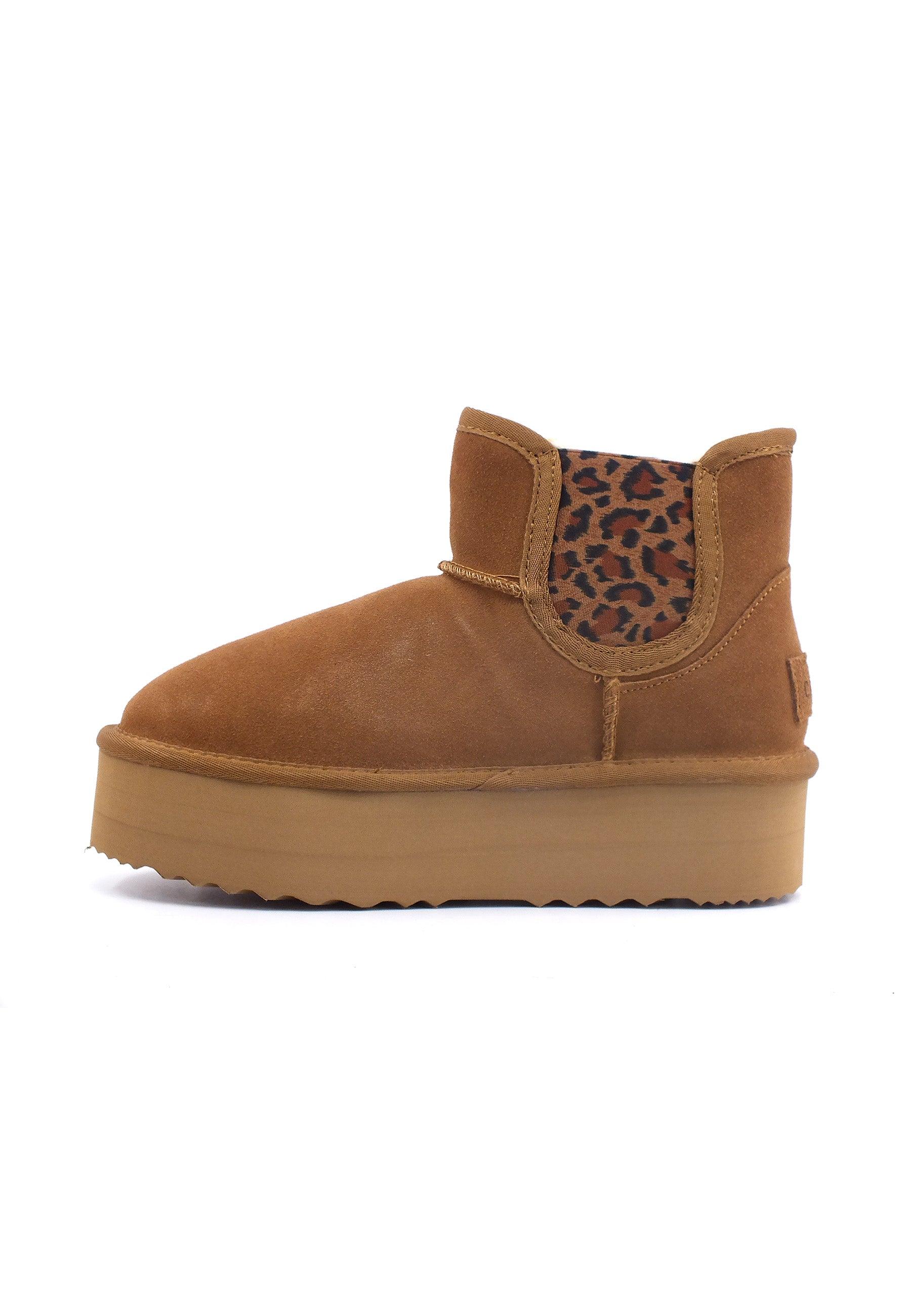 CAFENOIR Stivaletto Pelo Platform Donna Camel Marrone DR6018 - Sandrini Calzature e Abbigliamento
